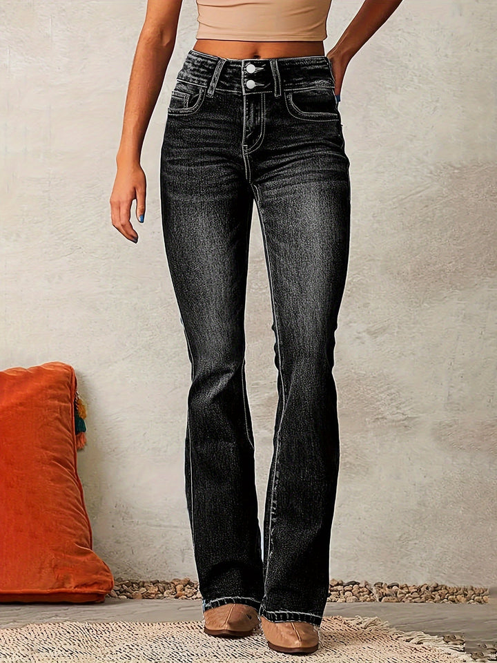 Noreya™ | High-Waisted Flared Jeans