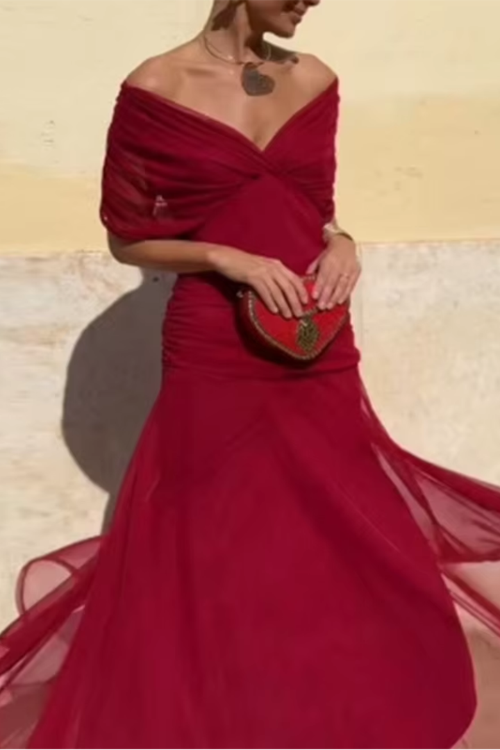 Louvena™ | Elegant V-Neck Maxi Dress