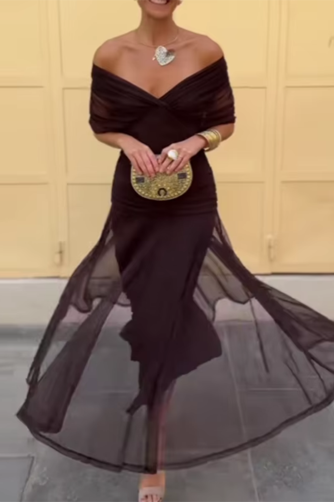 Louvena™ | Elegant V-Neck Maxi Dress