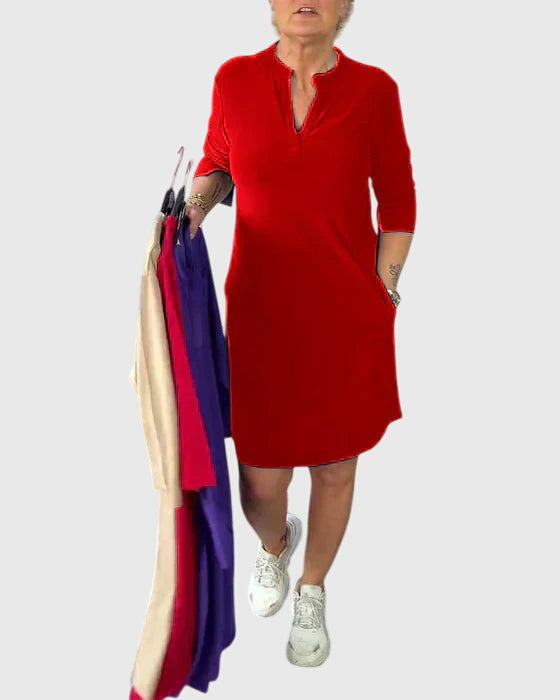 Velora™ | V-Neck Dress