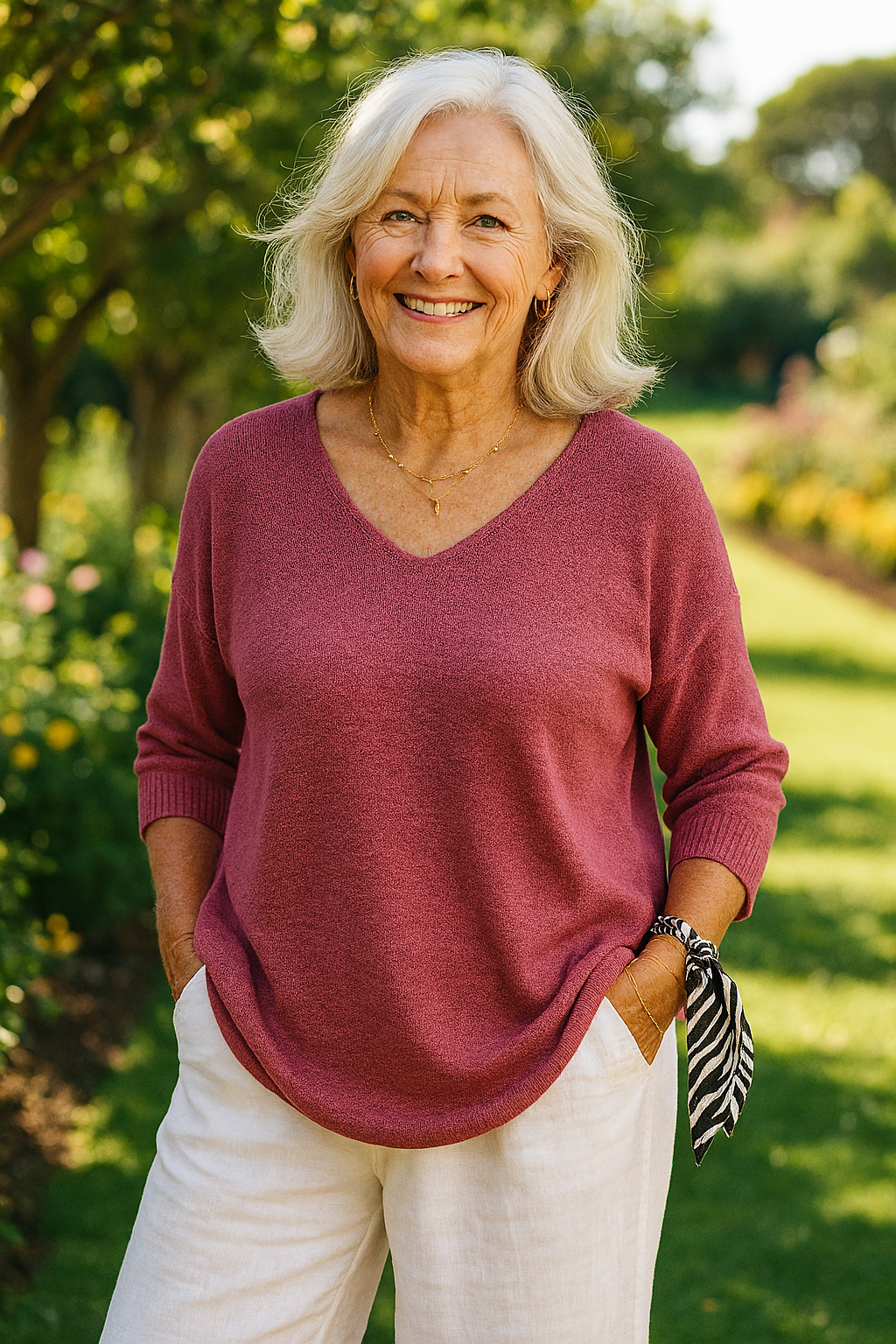 Alina| Soft Drape V-Neck Knit - Effortlessly elegant