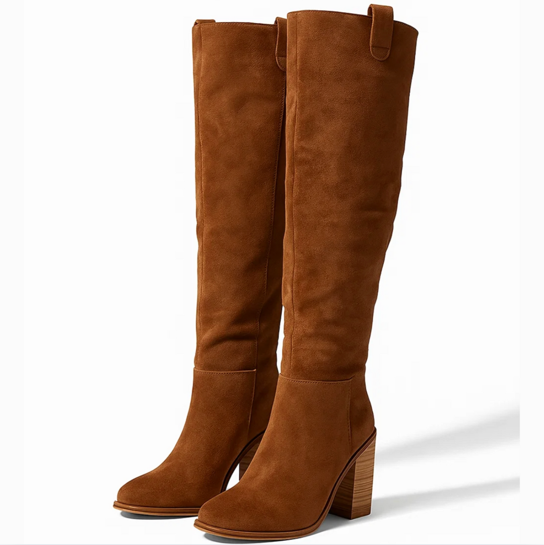 Dorelle™ | Block Heel Suede Boots